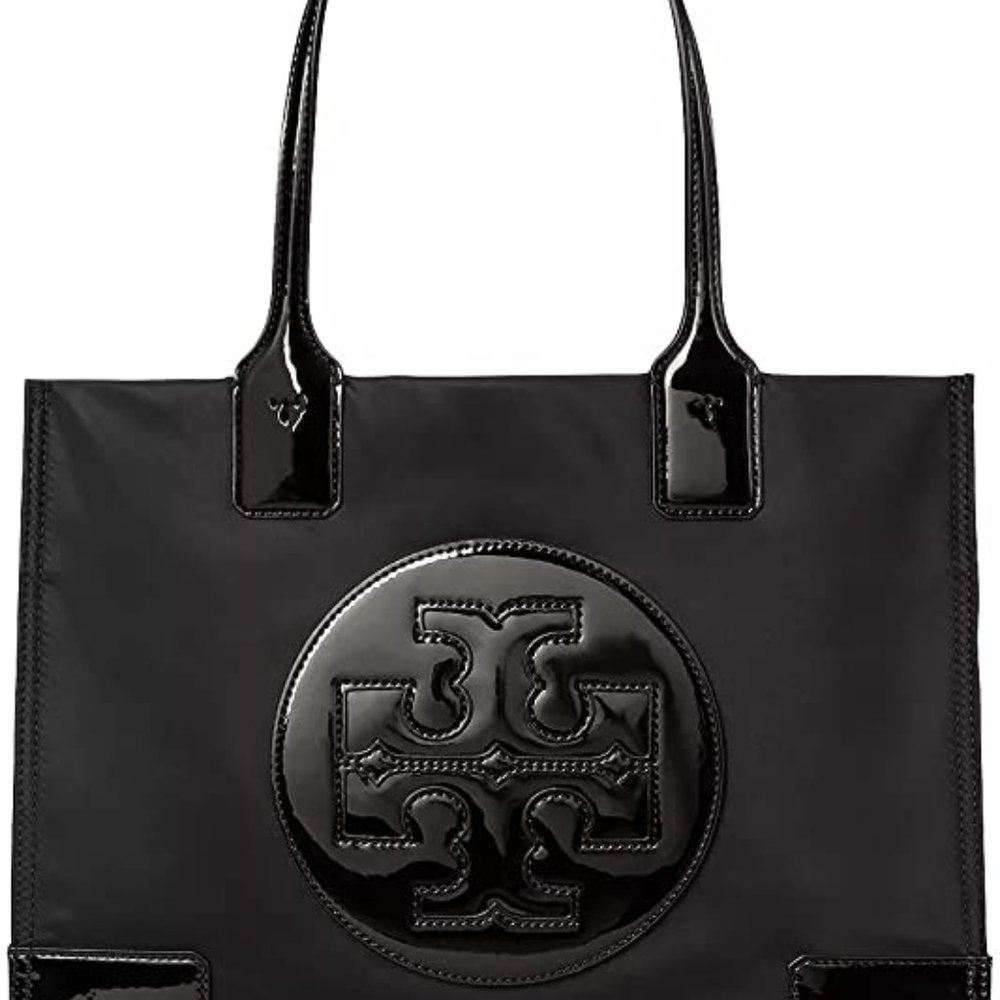 Tory Burch Women's Ella Patent Leather Shoulder Tote Handbag